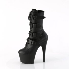 Pleaser ADORE-1046 Plateau Ankle Boots Faux Leather Black EU-40 / US-10