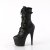 Pleaser ADORE-1046 Plateau Ankle Boots Faux Leather Black EU-39 / US-9