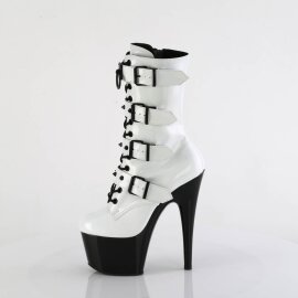 Pleaser ADORE-1046TT Plateau Ankle Boots Patent White EU-36 / US-6