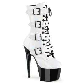 Pleaser ADORE-1046TT Plateau Ankle Boots Patent White EU-37 / US-7