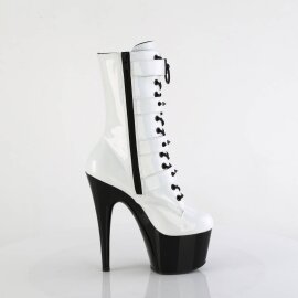 Pleaser ADORE-1046TT Plateau Ankle Boots Patent White EU-37 / US-7