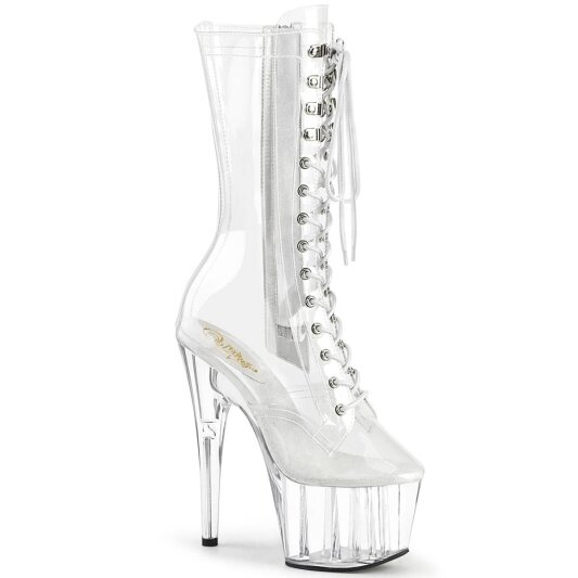 Pleaser ADORE-1050C Plateau Ankle Boots Transparent EU-37 / US-7