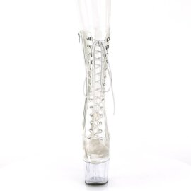Pleaser ADORE-1050C Plateau Ankle Boots Transparent EU-37 / US-7