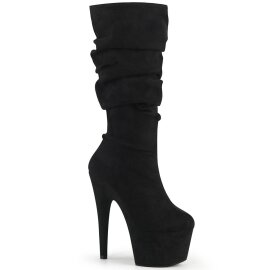 Pleaser ADORE-1061 Platform Knee-High Boots Faux Suede...