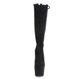 Pleaser ADORE-2008 Platform Knee-High Boots Faux Suede...
