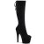 Pleaser ADORE-2008 Platform Knee-High Boots Faux Suede Black EU-39 / US-9