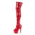 Pleaser ADORE-3000 Plateau Overknee Boots Patent Red EU-41 / US-11