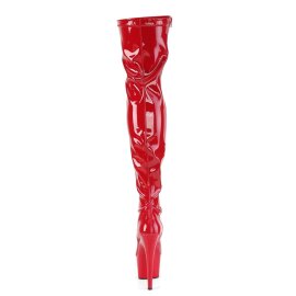 Pleaser ADORE-3000 Plateau Overknee Boots Patent Red EU-36 / US-6