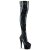 Pleaser ADORE-3000HWR Plateau Overknee Boots Holo Black EU-42 / US-12