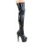 Pleaser ADORE-3000HWR Plateau Overknee Boots Holo Black EU-36 / US-6