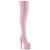 Pleaser ADORE-3000HWR Plateau Overknee Boots Holo Light Pink EU-36 / US-6