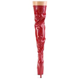 Pleaser ADORE-3000HWR Plateau Overknee Boots Holo Red EU-41 / US-11