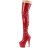 Pleaser ADORE-3000HWR Plateau Overknee Boots Holo Red EU-41 / US-11