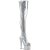 Pleaser ADORE-3000HWR Plateau Overknee Boots Holo Silver EU-38 / US-8