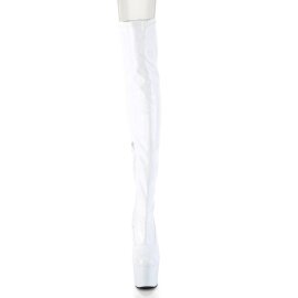 Pleaser ADORE-3000HWR Plateau Overknee Boots Holo White...