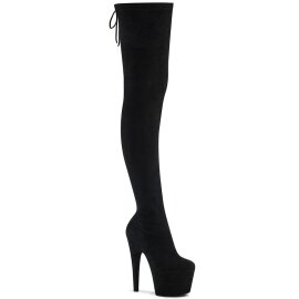 Pleaser ADORE-3008 Plateau Overknee Boots Faux Suede...