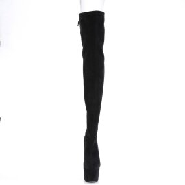 Pleaser ADORE-3008 Plateau Overknee Boots Faux Suede...