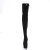 Pleaser ADORE-3008 Plateau Overknee Boots Faux Suede Black EU-35 / US-5