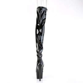 Pleaser ADORE-3011 Plateau Overknee Boots Patent Black EU-37 / US-7
