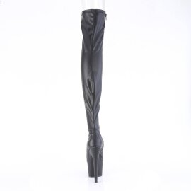 Pleaser ADORE-3011 Plateau Overknee Boots Faux Leather Black EU-41 / US-11