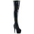 Pleaser ADORE-3011HWR Plateau Overknee Boots Holo Black EU-42 / US-12