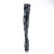 Pleaser ADORE-3011HWR Plateau Overknee Boots Holo Black EU-42 / US-12