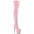 Pleaser ADORE-3011HWR Plateau Overknee Boots Holo Light Pink EU-41 / US-11