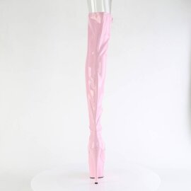 Pleaser ADORE-3011HWR Plateau Overknee Boots Holo Light Pink EU-44 / US-14