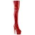 Pleaser ADORE-3011HWR Plateau Overknee Boots Holo Red EU-42 / US-12