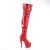 Pleaser ADORE-3011HWR Plateau Overknee Boots Holo Red EU-42 / US-12