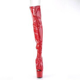Pleaser ADORE-3011HWR Plateau Overknee Boots Holo Red...