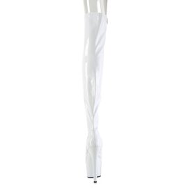 Pleaser ADORE-3011HWR Plateau Overknee Boots Holo White EU-41 / US-11