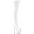 Pleaser ADORE-3011HWR Plateau Overknee Boots Holo White EU-41 / US-11