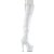 Pleaser ADORE-3011HWR Plateau Overknee Boots Holo White EU-41 / US-11