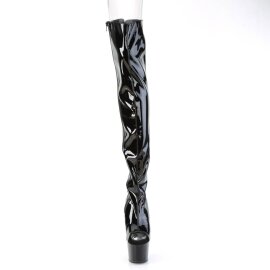 Pleaser ADORE-3017 Plateau Overknee Boots Patent Black...
