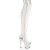 Pleaser ADORE-3019 Plateau Overknee Boots Faux Leather White EU-41 / US-11