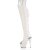 Pleaser ADORE-3019 Plateau Overknee Boots Faux Leather White EU-36 / US-6
