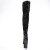 Pleaser ADORE-3020 Plateau Overknee Boots Sequins Black EU-35 / US-5