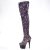 Pleaser ADORE-3020 Plateau Overknee Boots Sequins Purple EU-36 / US-6