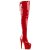 Pleaser ADORE-3063 Plateau Overknee Boots Patent Red EU-37 / US-7
