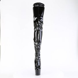 Pleaser ADORE-4000 Plateau Overknee Boots Patent Black EU-42 / US-12