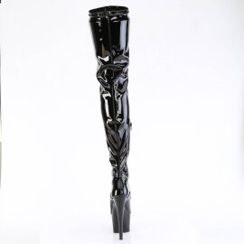 Pleaser ADORE-4000 Plateau Overknee Boots Patent Black EU-42 / US-12