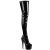 Pleaser ADORE-4000 Plateau Overknee Boots Patent Black EU-42 / US-12
