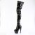 Pleaser ADORE-4000 Plateau Overknee Boots Patent Black EU-42 / US-12
