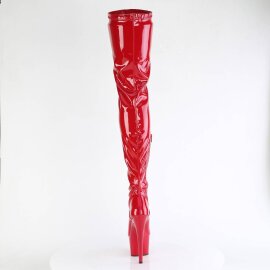 Pleaser ADORE-4000 Plateau Overknee Boots Patent Red EU-35 / US-5