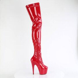 Pleaser ADORE-4000 Plateau Overknee Boots Patent Red EU-35 / US-5