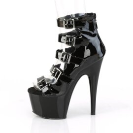 Pleaser ADORE-700-33 Plateau Ankle Boots Patent Black EU-35 / US-5