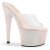 Pleaser ADORE-701HMG Plateau Mules Glitter Transparent Light Pink EU-35 / US-5