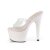 Pleaser ADORE-701HMG Plateau Mules Glitter Transparent Light Pink EU-35 / US-5