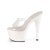 Pleaser ADORE-701LG Plateau Mules Glitter Transparent Light Pink EU-35 / US-5